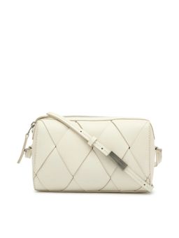 Calvin Klein - Solid Off White Pu Sling Bag