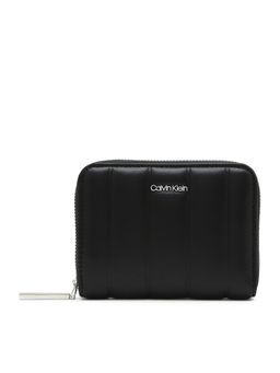 Calvin Klein - Quilted Black Polyurethane Zip-Around Wallet