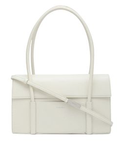 Calvin Klein - Solid Off White Polyester Shoulder Bag
