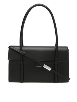 Calvin Klein - Solid Black Polyester Shoulder Bag