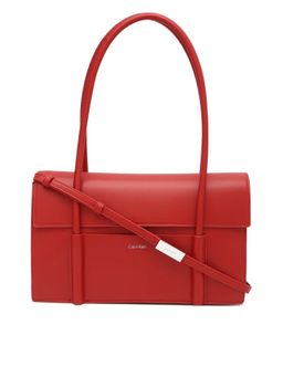Calvin Klein - Solid Red Polyester Shoulder Bag