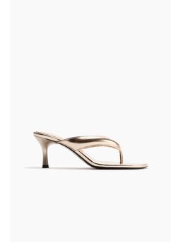 H&M - Women Gold-coloured Heeled Sandals