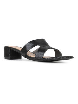 Inc.5 - Women Black Party Wear Square Toe Block Heel Sandals