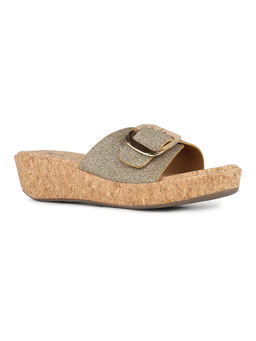 Inc.5 - Women Grey Party Wear Round Toe Wedges