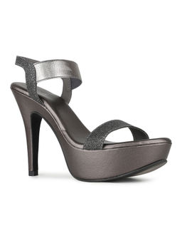 Inc.5 - Women Pewter Grey Party Wear Solid Round Toe Stiletto Heels