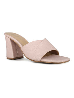Inc.5 - Women Peach Party Wear Solid Square Toe Block Heels
