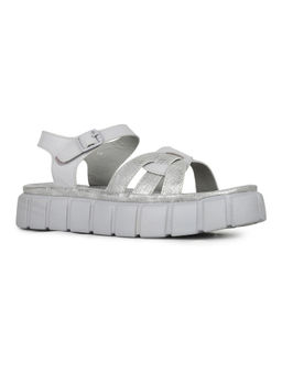 Inc.5 - Women Grey Casual Solid Round Toe Flatform Sandals
