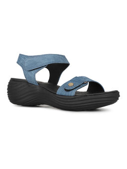 Inc.5 - Women Navy Blue Casual Solid Round Toe Flatform Sandals