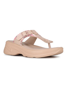 Inc.5 - Women Peach Casual Solid Round Toe Platform Sandals
