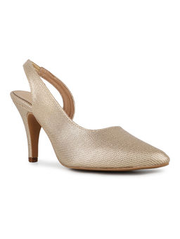 Inc.5 - Women Golden Party Wear Solid Pointed Toe Stiletto Heels