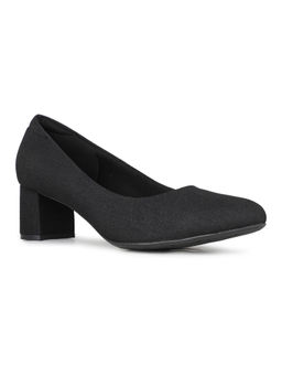 Inc.5 - Women Black Party Wear Solid Pointed Toe Block Heel Pumps