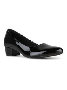 Inc.5 - Women Black Casual Wear Solid Pattern Pointed Toe Block Heel Pumps