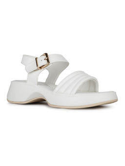 Inc.5 - Women White Party Wear Solid Round Toe Platform Sandals