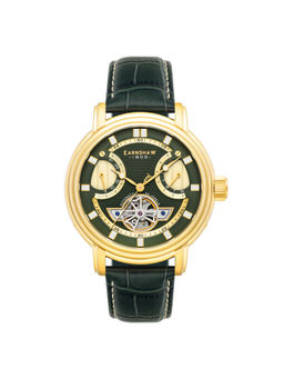 Earnshaw - Retrograde Open Heart Automatic Green Round Dial Men Watch - ES-8184-04 (M)