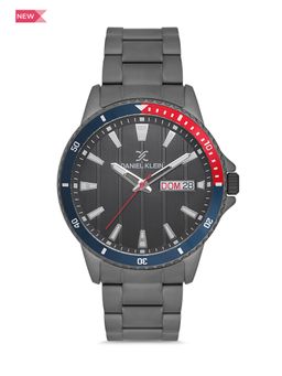 Daniel Klein - Premium Men Dark Grey - Brush Dial with Real Index Analogue Watch - DK.1.12568-5
