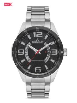 Daniel Klein - Premium Men Gun Black - Emboss Dial with Index Analogue Watch - DK.1.12586-2