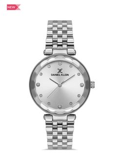 Daniel Klein - Premium Women Silver - Sunray Dial with Stone Analogue Watch - DK.1.13332-1