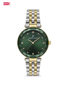 Daniel Klein - Premium Women Green - Sunray Dial with Stone Analogue Watch - DK.1.13332-4