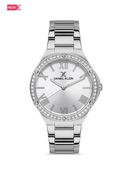 Daniel Klein - Premium Women Silver - Sunray Brush Dial with Rome Index Analogue Watch - DK.1.13333-1