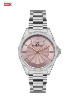 Daniel Klein - Premium Women Pink - Sunray Brush Dial with Real Index Analogue Watch - DK.1.13338-1