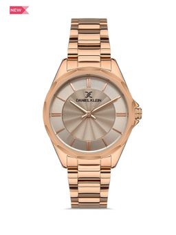 Daniel Klein - Premium Women Grey - Sunray Brush Dial with Real Index Analogue Watch - DK.1.13338-6