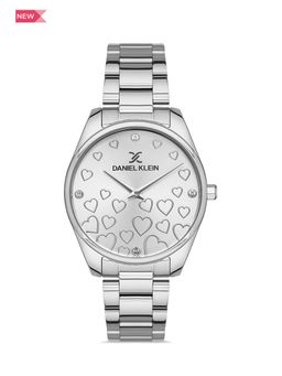 Daniel Klein - Trendy Women Silver - Sunray Dial with Stone Analogue Watch - DK.1.13353-1