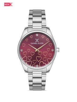 Daniel Klein - Trendy Women Magenta - Sunray Dial with Stone Analogue Watch - DK.1.13353-2