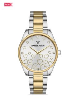 Daniel Klein - Trendy Women Silver - Sunray Dial with Stone Analogue Watch - DK.1.13353-3