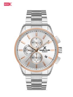 Daniel Klein Exclusive - Exclusive Men Silver - Matt Dial with Real Index Analogue Watch - DK.1.13384-4