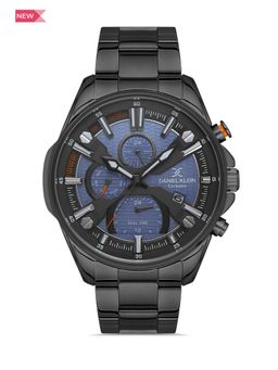 Daniel Klein Exclusive - Stainless Steel Analogue Blue Dial Men's Watch-DK.1.13387-5