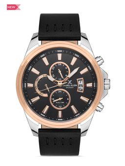 Daniel Klein Exclusive - Leather Analogue Black Dial Men's Watch-DK.1.13388-4