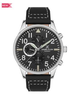 Daniel Klein Exclusive - Leather Analogue Black Dial Men's Watch-DK.1.13389-1