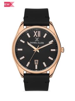 Daniel Klein - Premium Men Gun Black - Sunray Dial with Real Index Analogue Watch - DK.1.13404-3