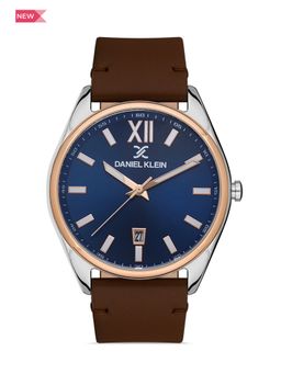 Daniel Klein - Premium Men Dark Blue - Sunray Dial with Real Index Analogue Watch - DK.1.13404-5