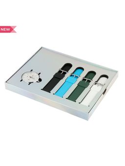 Daniel Klein - Gift Set Silver - Matt Dial with Index with Multi Changeable Straps Watch-DK.1.13410-1