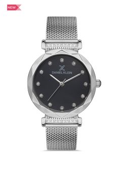 Daniel Klein - Premium Women Gun Metal - Sunray Brush Dial with Stone Analogue Watch - DK.1.13416-2