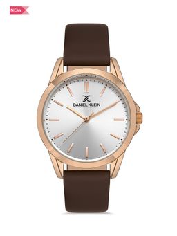 Daniel Klein - Premium Women Silver - Sunray Brush Dial with Real Index Analogue Watch - DK.1.13419-3