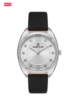 Daniel Klein - Premium Women Silver - Sunray-Emboss Dial with Stone Analogue Watch - DK.1.13425-1