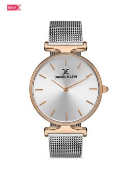 Daniel Klein - Premium Women Silver - Sunray Brush Dial with Real Index Analogue Watch - DK.1.13426-5