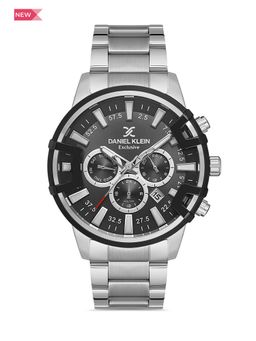 Daniel Klein Exclusive - Stainless Steel Analogue Black Dial Men's Watch-DK.1.13430-1