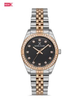 Daniel Klein - Premium Women Gun Black - Sunray Dial with Real Index Analogue Watch - DK.1.13443-6