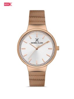 Daniel Klein - Fiord Women Silver - Sunray Dial with Real Index Analogue Watch - DK.1.13446-5