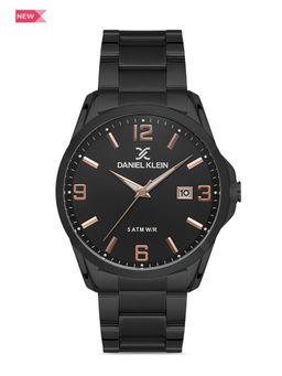 Daniel Klein - Premium Men Gun Black - Sunray Dial with Real Index Analogue Watch - DK.1.13447-4