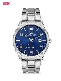 Daniel Klein - Premium Men Dark Blue - Sunray Dial with Real Index Analogue Watch - DK.1.13449-3