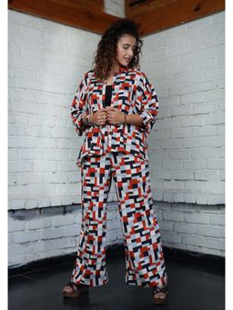 Dear Bed Comfort Clothing - Pixel Printed Oversized Shirt Pyjama Coords for Women