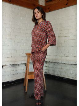 Dear Bed Comfort Clothing - Rust Women Kurti & Pyjama (Set of 2)