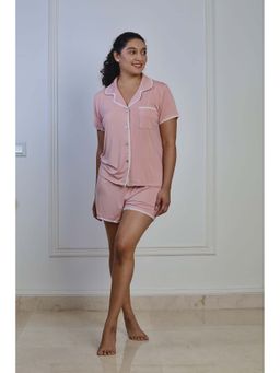 Dear Bed Comfort Clothing - Stretchable Cotton Shirt and Shorts Set