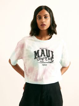 Cover Story - Blue Maui Crop Tee