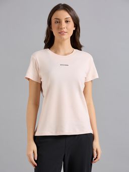SKECHERS - Women Peach Solid T-Shirt