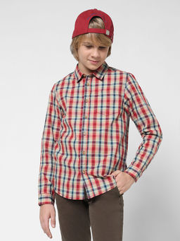 Jack & Jones Junior - Boys Checks Multi-Color Shirt
